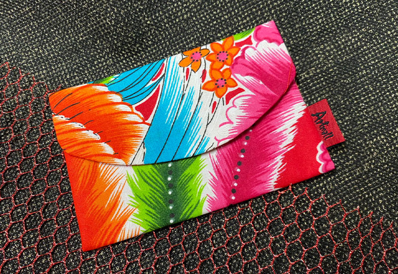 台灣花布 花布名片包-大紅 台灣花布 花布名片包-大紅