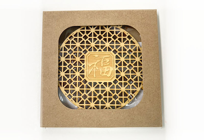 吉祥雕刻杯墊-和風 吉祥雕刻杯墊-和風