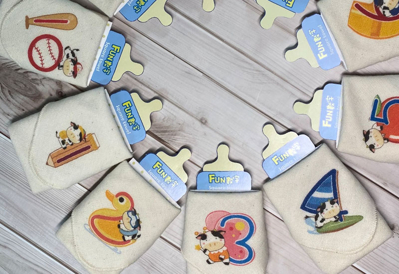 啟蒙數字紗布方巾禮盒-牛 啟蒙數字紗布方巾禮盒-牛