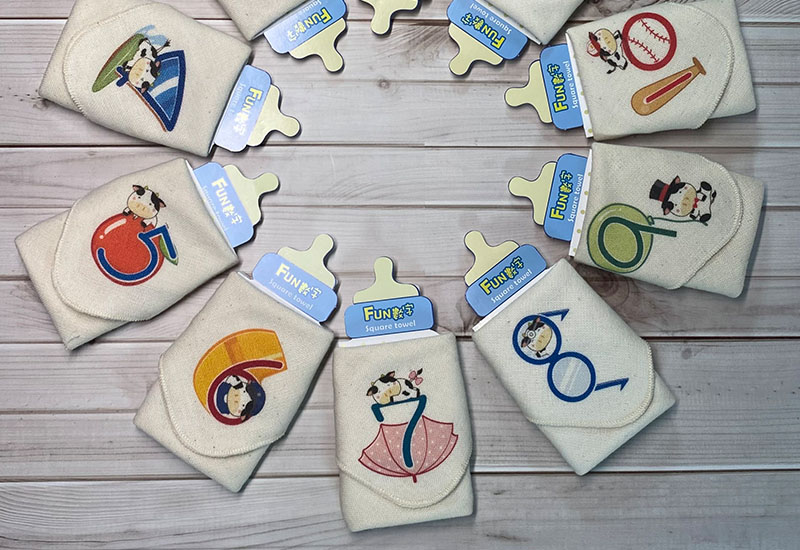 啟蒙數字紗布方巾禮盒-牛 啟蒙數字紗布方巾禮盒-牛