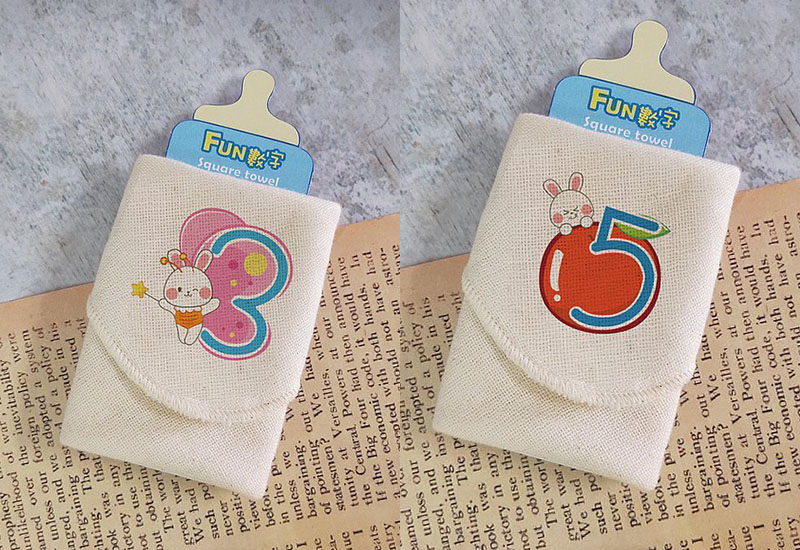 啟蒙數字紗布方巾禮盒-兔 啟蒙數字紗布方巾禮盒-兔