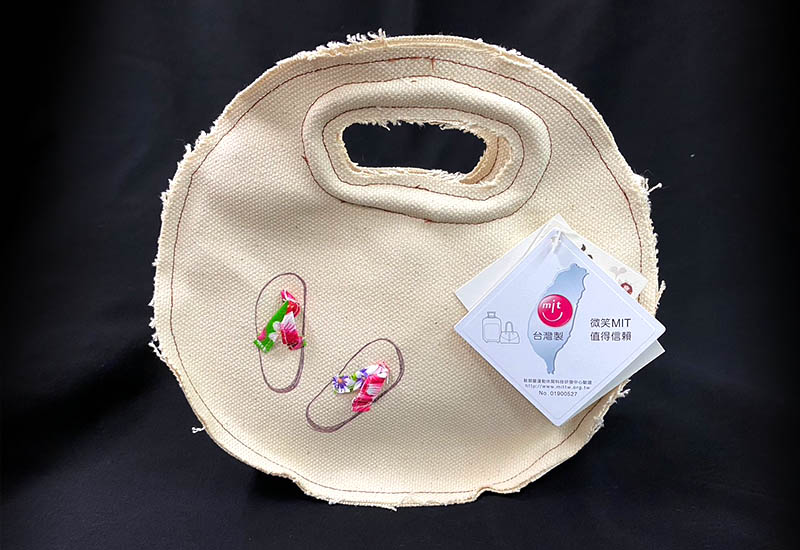 無染 圓形小手提袋-夏日海灘風情 無染 圓形小手提袋-夏日海灘風情