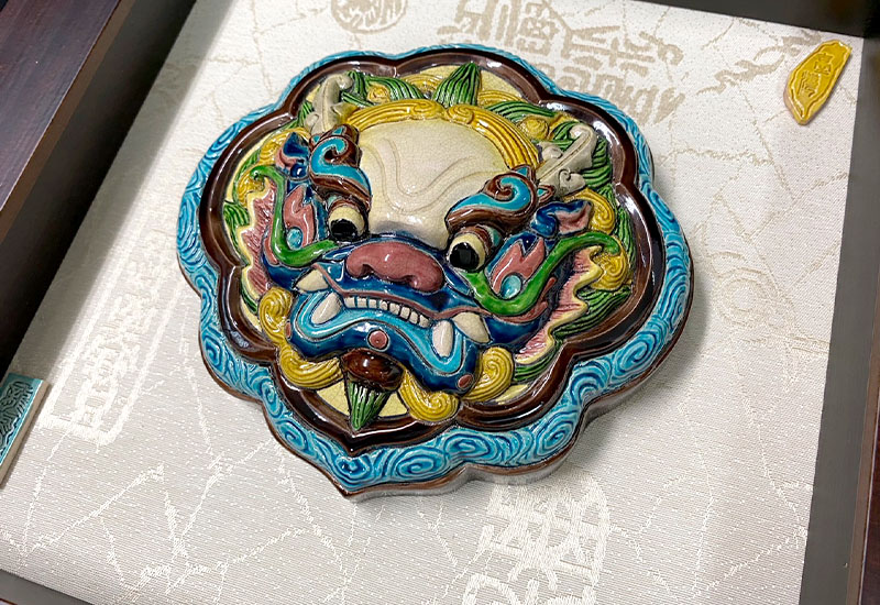 呂世仁 龍如意 交趾陶掛畫  呂世仁 龍如意 交趾陶掛畫