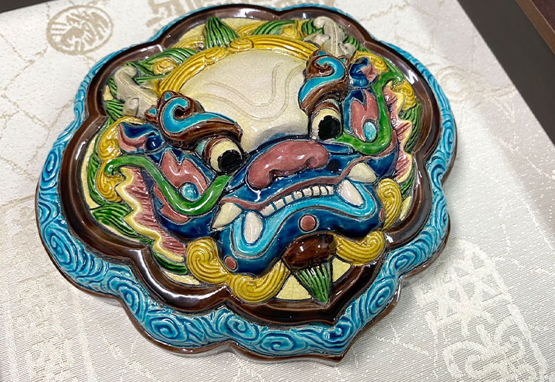 呂世仁 龍如意 交趾陶掛畫  呂世仁 龍如意 交趾陶掛畫