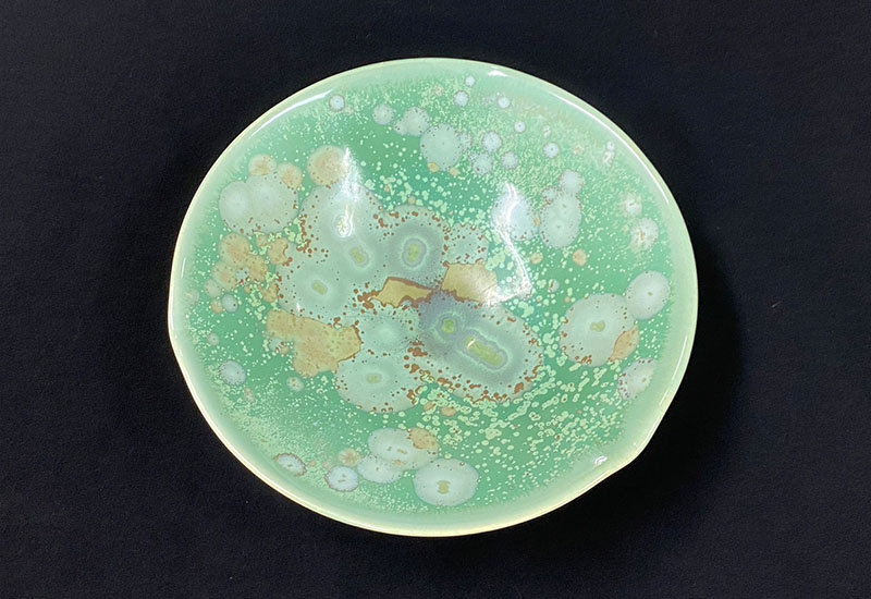 林妙芳 綠桔結晶-茶碗 林妙芳 綠桔結晶-茶碗