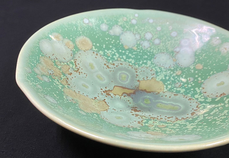 林妙芳 綠桔結晶-茶碗 林妙芳 綠桔結晶-茶碗