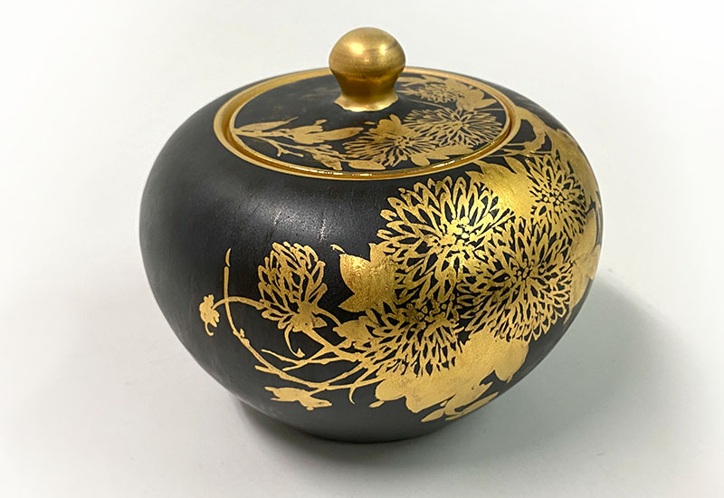 祥軒窯 四季鎏金罐-墨秋 茶倉茶罐 鶯歌燒 祥軒窯 四季鎏金罐-墨秋 茶倉茶罐 鶯歌燒