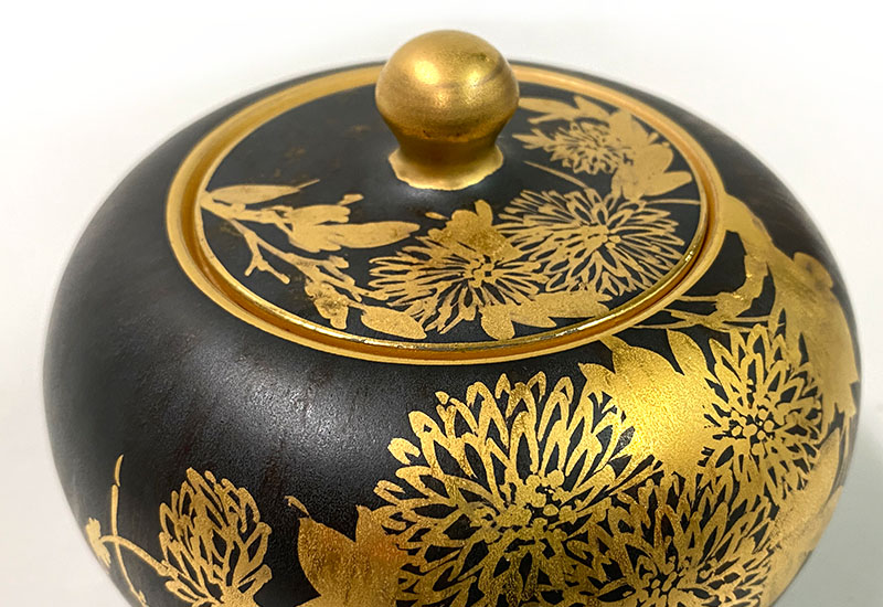 祥軒窯 四季鎏金罐-墨秋 茶倉茶罐 鶯歌燒 祥軒窯 四季鎏金罐-墨秋 茶倉茶罐 鶯歌燒
