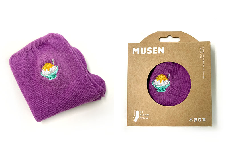 台灣美食襪-剉冰(4色) 刺繡款 微笑台灣MIT認證 台灣美食襪-剉冰(4色) 刺繡款 微笑台灣MIT認證