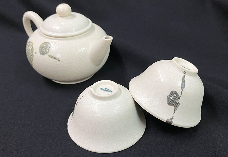 心陶園 灰釉茶組  心陶園 灰釉茶組