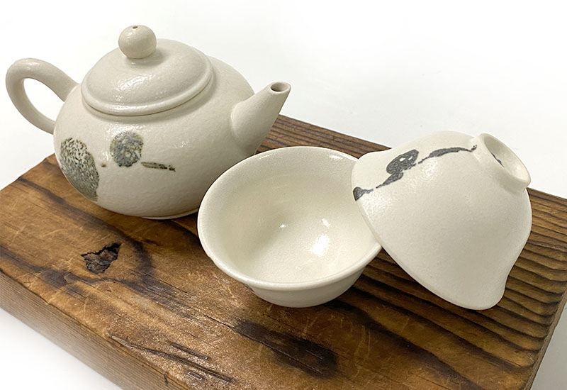 心陶園 灰釉茶組  心陶園 灰釉茶組