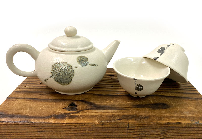 心陶園 灰釉茶組  心陶園 灰釉茶組