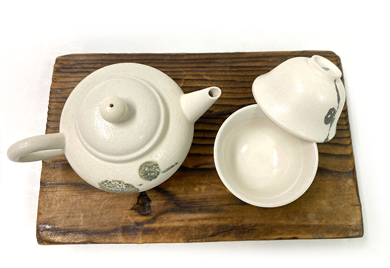心陶園 灰釉茶組  心陶園 灰釉茶組