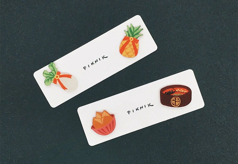 恭喜發財+大吉大利 耳環耳夾別針 恭喜發財+大吉大利 耳環耳夾別針