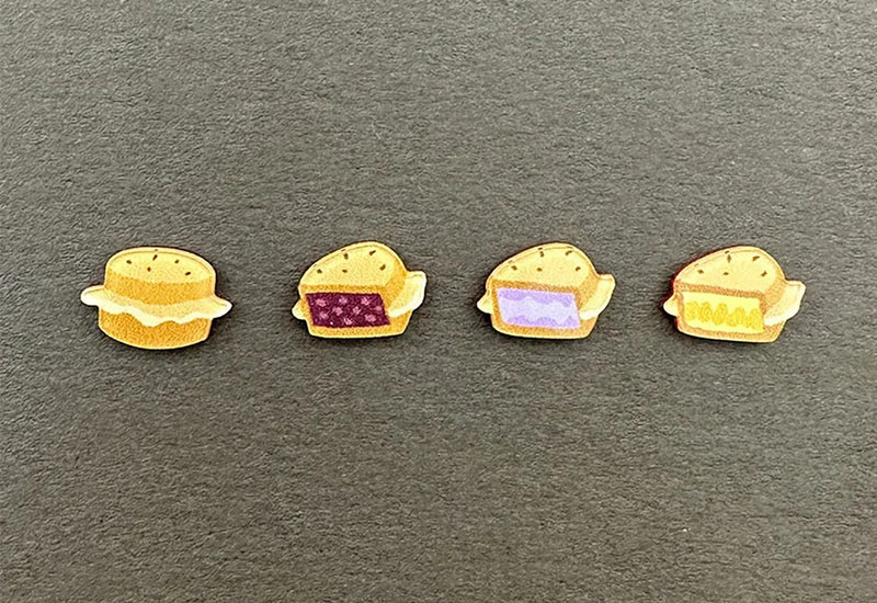 紅豆餅口味4入組(別針) 紅豆餅口味4入組(別針)