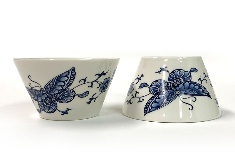 T53-青花蝴蝶碗盤組(6碗6盤) T53-青花蝴蝶碗盤組(6碗6盤)