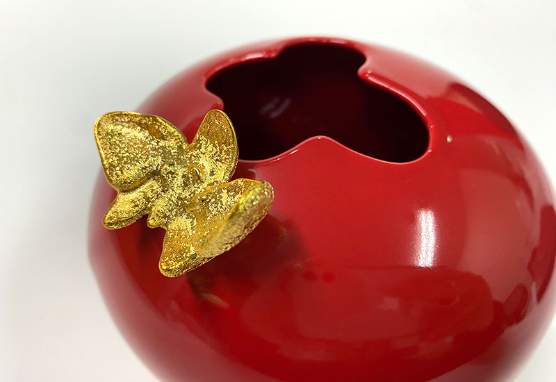 G51繪金紅苞瓶(鍍鈦) G51繪金紅苞瓶(鍍鈦)