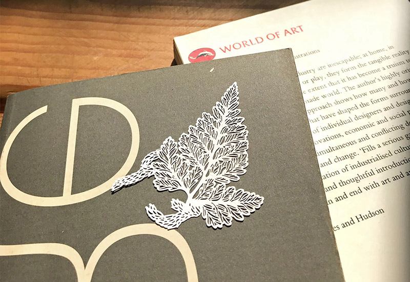 蕨類標本紙雕-兔腳蕨 蕨類標本紙雕-兔腳蕨