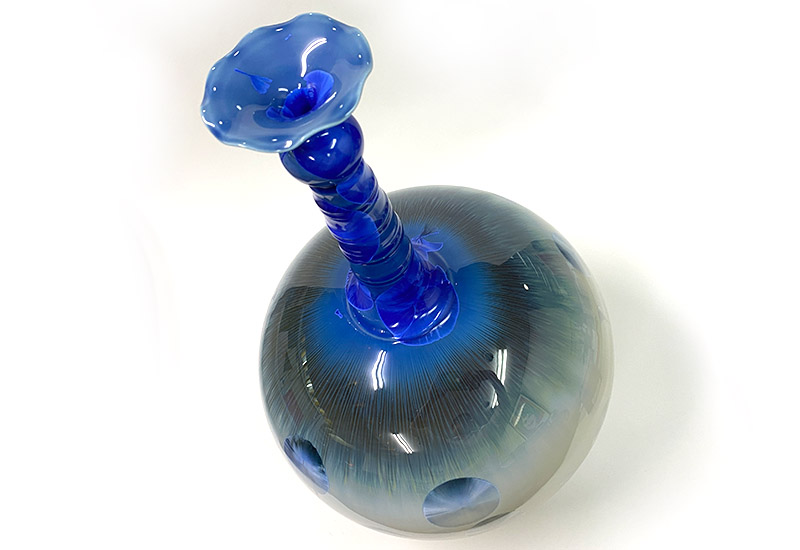 彭文雄 絕版結晶釉荷口梅瓶 彭文雄 絕版結晶釉荷口梅瓶
