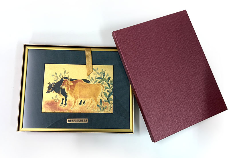 品金品 北美館 - 雙牛圖  黃金複製畫  品金品 北美館 - 雙牛圖  黃金複製畫