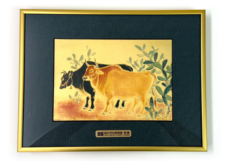 品金品 北美館 - 雙牛圖  黃金複製畫  品金品 北美館 - 雙牛圖  黃金複製畫