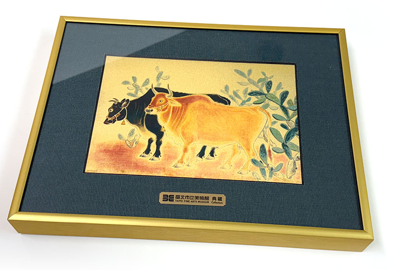 品金品 北美館 - 雙牛圖  黃金複製畫  品金品 北美館 - 雙牛圖  黃金複製畫