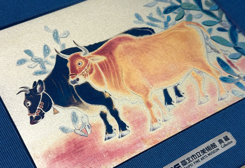 品金品 北美館 - 雙牛圖  黃金複製畫  品金品 北美館 - 雙牛圖  黃金複製畫