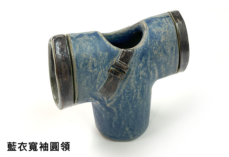 客家服飾筆筒-藍衣寬袖圓領 客家服飾筆筒-藍衣寬袖圓領