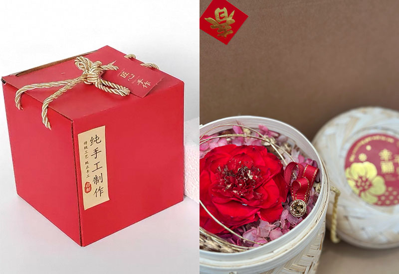 吉籠納福.花開富貴 竹籠編織永生花 吉籠納福.花開富貴 竹籠編織永生花
