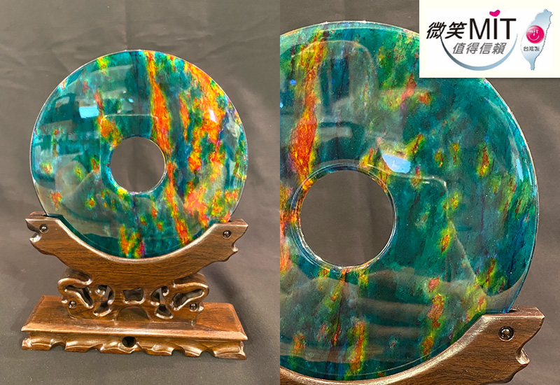 金御豐 七彩玉石-平安扣6吋 微笑台灣MIT認證  金御豐 七彩玉石-平安扣6吋 微笑台灣MIT認證