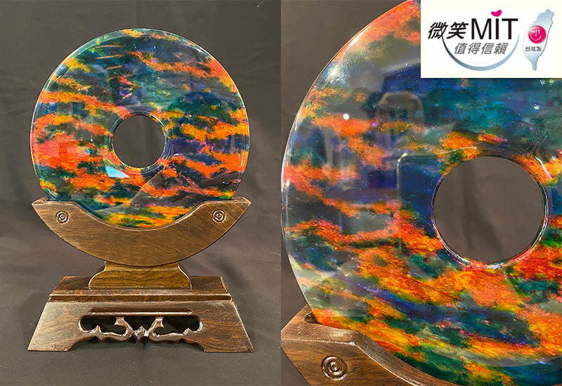 金御豐 七彩玉石-平安扣8吋 微笑台灣MIT認證 金御豐 七彩玉石-平安扣8吋 微笑台灣MIT認證