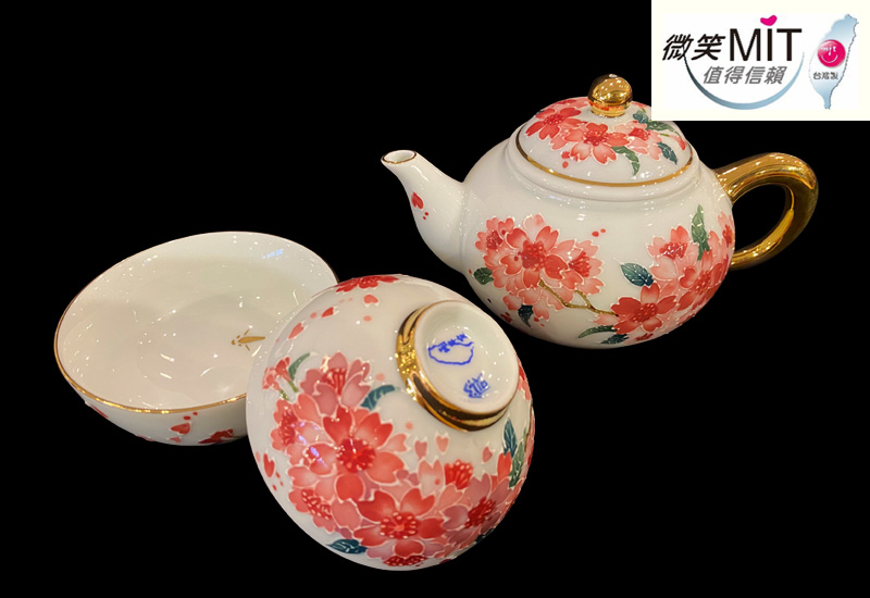 法華彩 姹紫嫣紅茶壺組(1壺2杯) 台灣MIT認證 法華彩 姹紫嫣紅茶壺組(1壺2杯) 台灣MIT認證