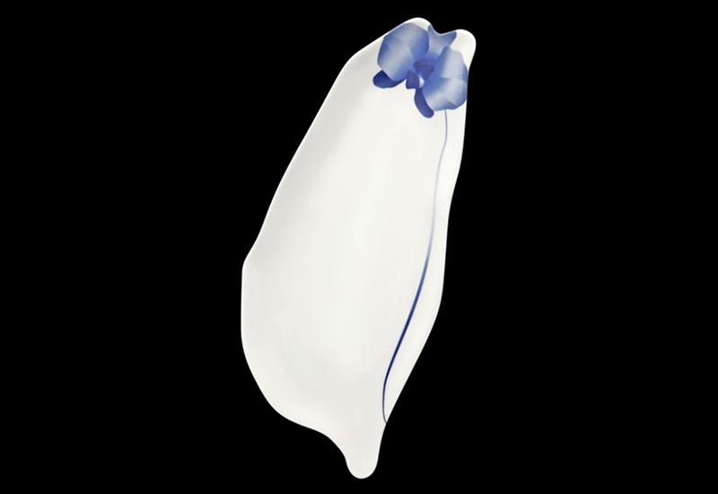 蘭花台灣瓷盤 臺灣造型餐盤 蘭花台灣瓷盤 臺灣造型餐盤