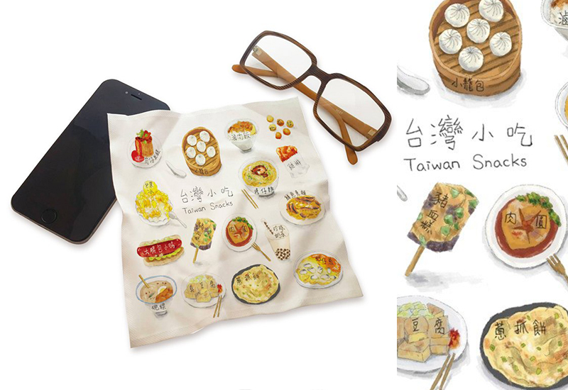 布漾 BYC眼鏡擦拭布印花布 手繪小吃 布漾 BYC眼鏡擦拭布印花布 手繪小吃