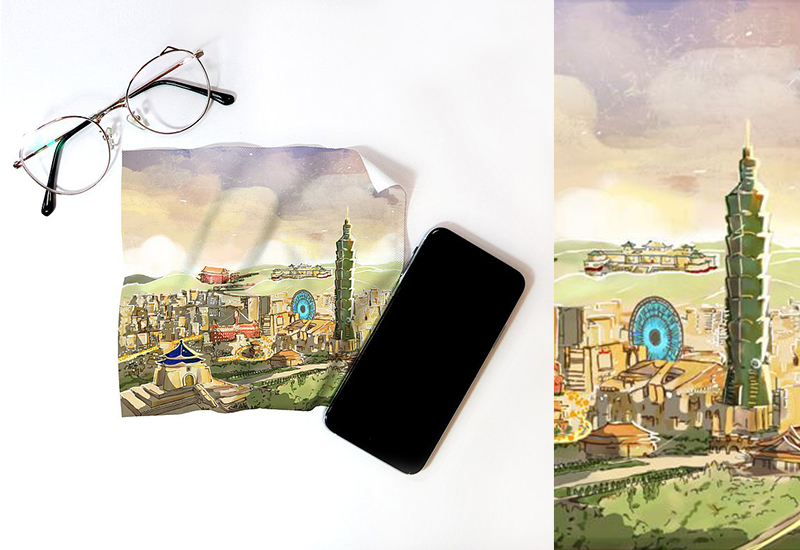 布漾 BYC印花萬用布 日出台北 擦拭布印花布 布漾 BYC印花萬用布 日出台北 擦拭布印花布