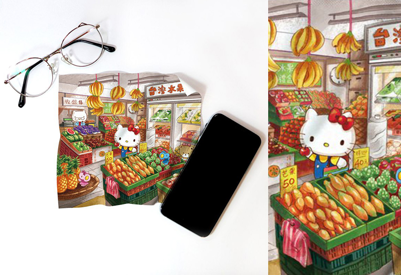 布漾 HelloKitty萬用布-台灣水果攤 布漾 HelloKitty萬用布-台灣水果攤