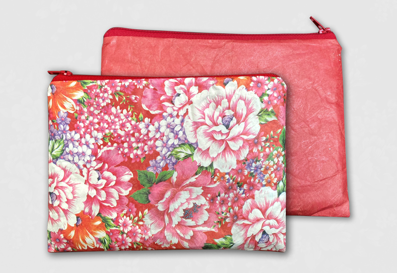 台灣花布衣服零錢包 鑰匙包