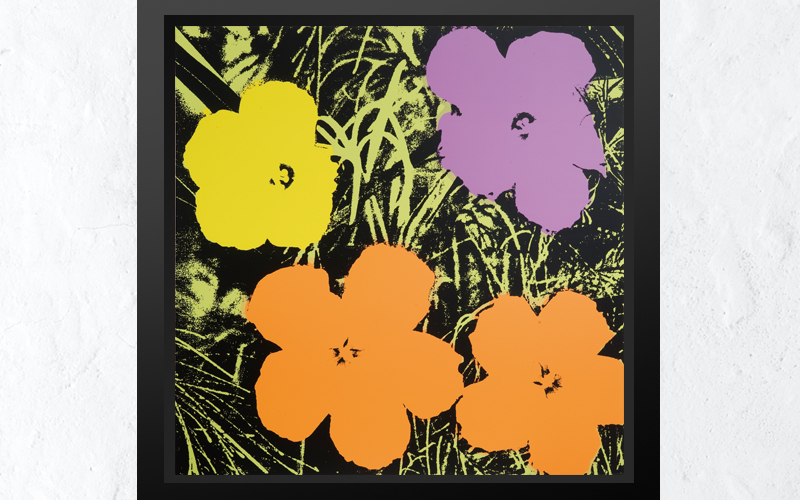 AndyWarhol安迪沃荷 進口複製版畫-花(1紅1粉2黃)不含框 AndyWarhol安迪沃荷 進口複製版畫-花(1紅1粉2黃)不含框