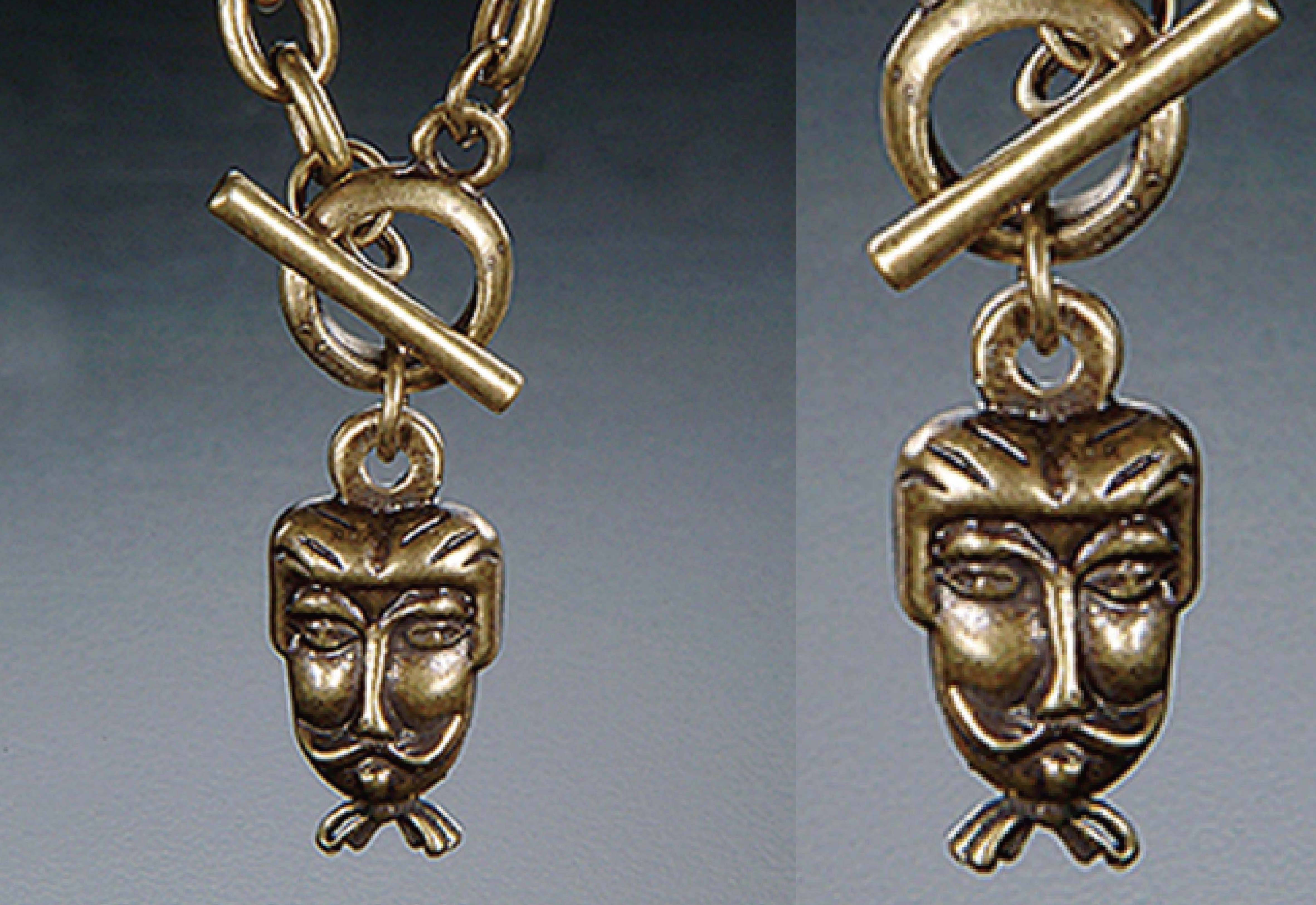 兵馬俑 文官俑頭項鍊-金色 兵馬俑 文官俑頭項鍊-金色