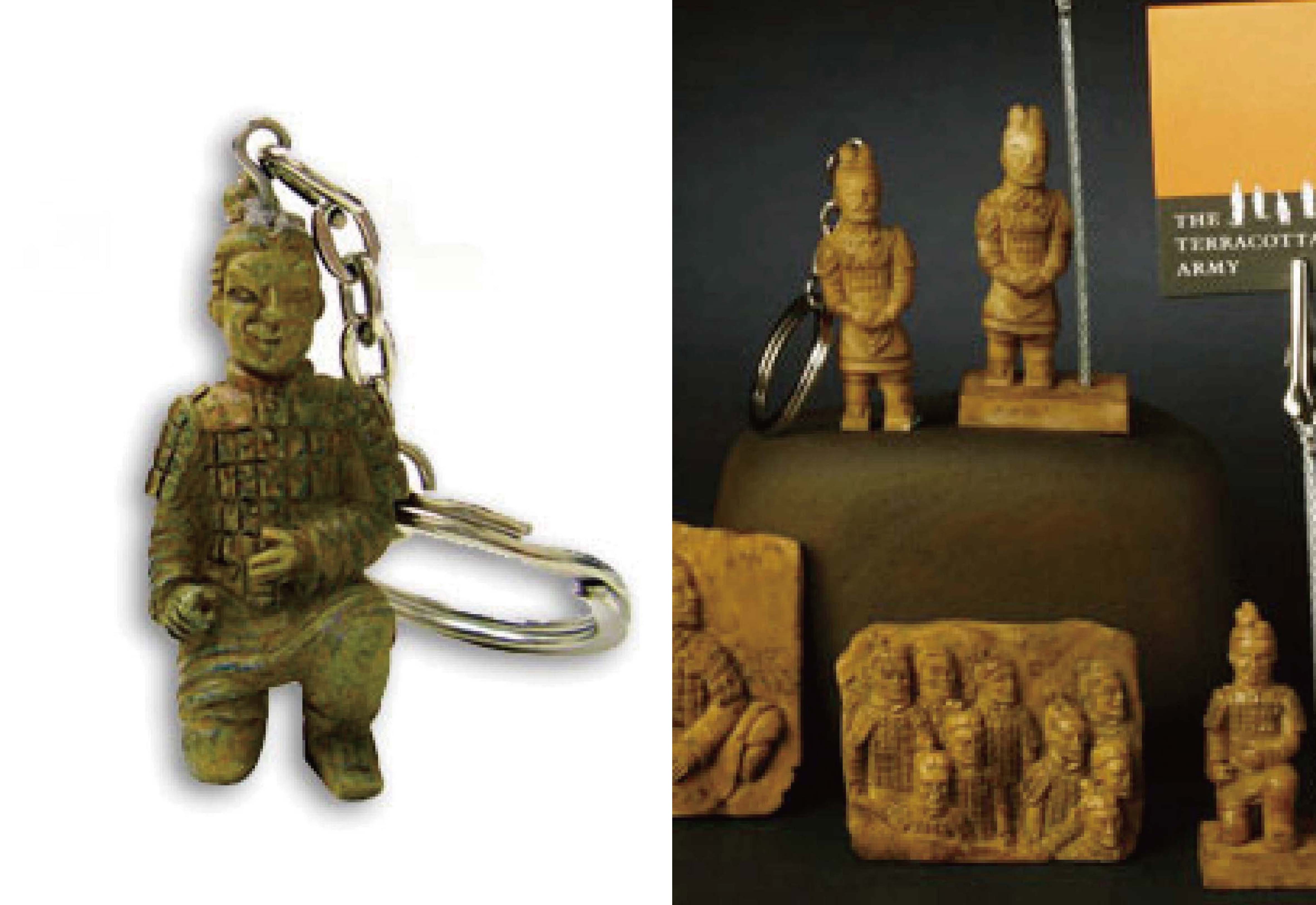 兵馬俑 跪射俑鑰匙圈 兵馬俑 跪射俑鑰匙圈