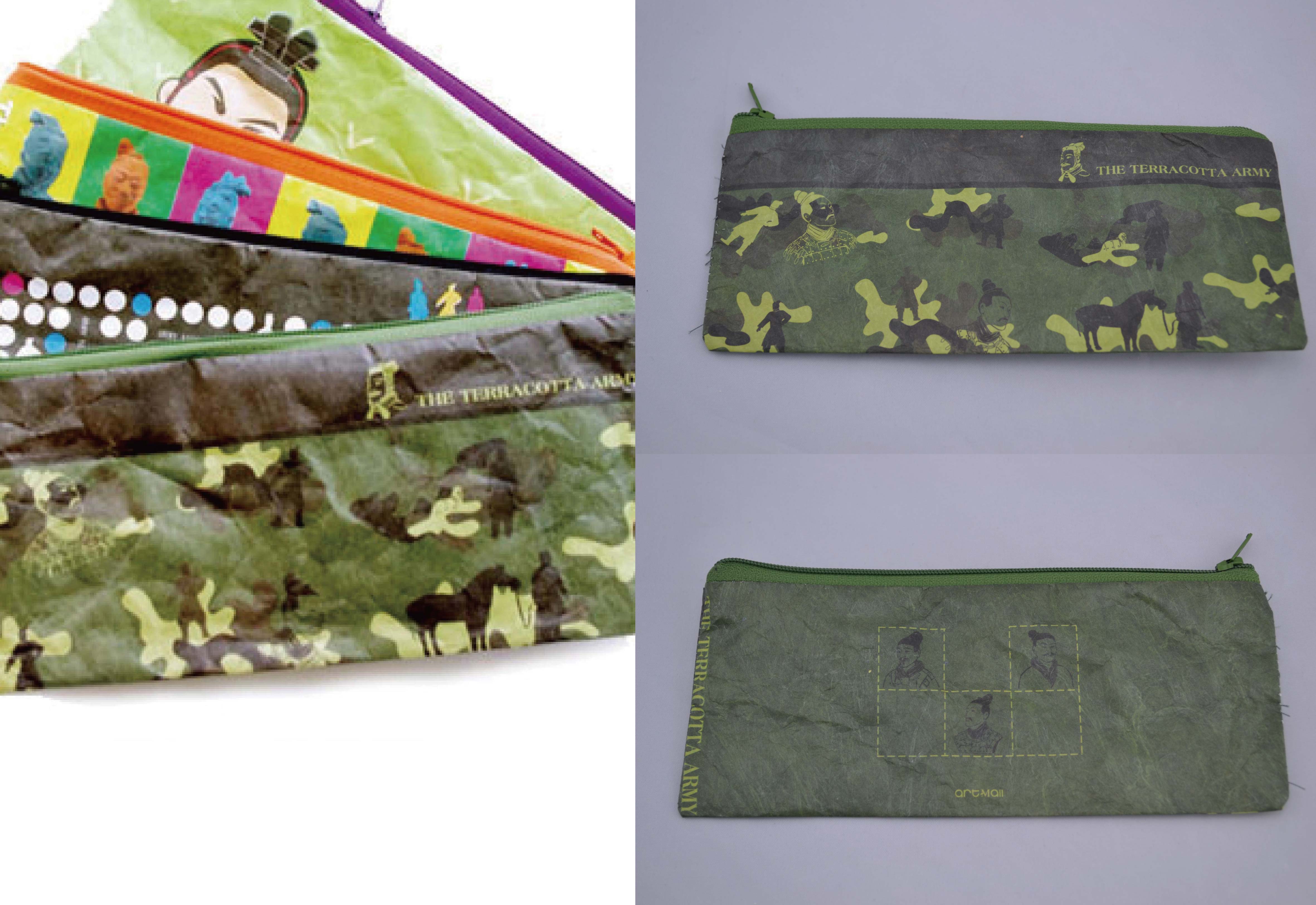 兵馬俑 迷彩綠筆袋 兵馬俑 迷彩綠筆袋