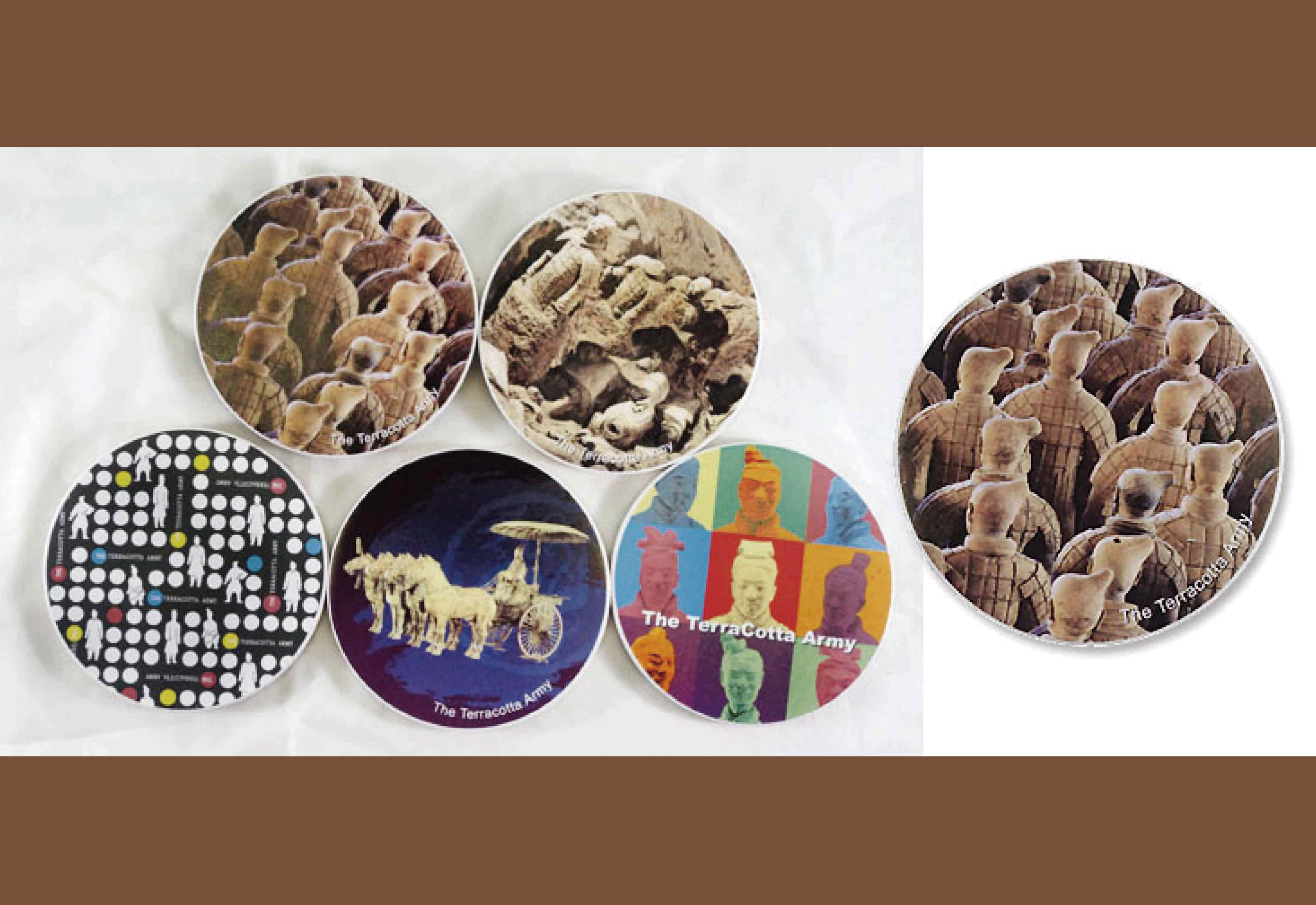 兵馬俑 俑群吸水杯墊1 兵馬俑 俑群吸水杯墊1