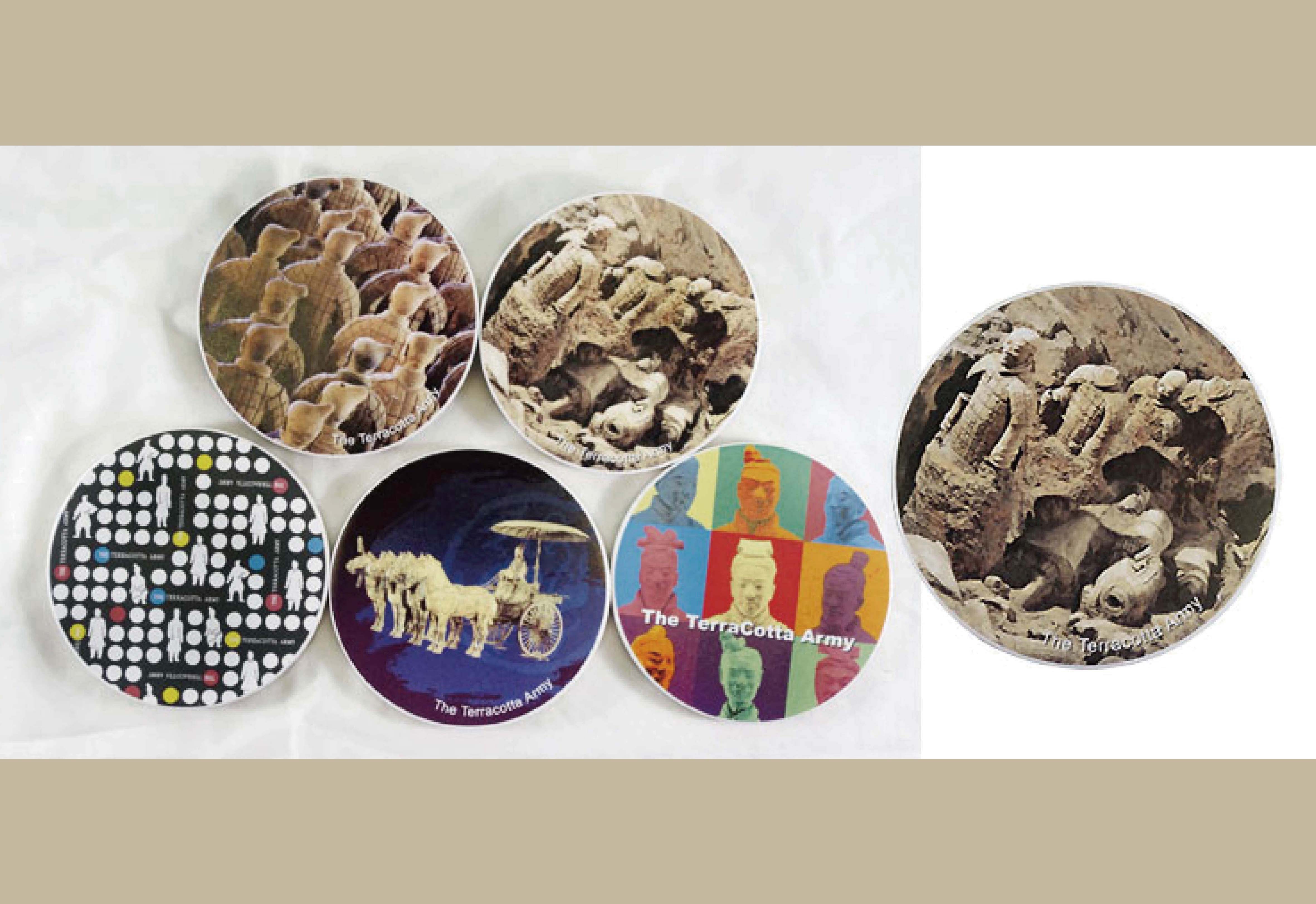 兵馬俑 俑群吸水杯墊2 兵馬俑 俑群吸水杯墊2