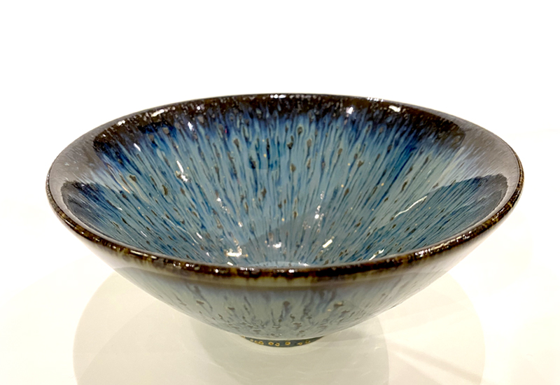 大立窯 湛藍兔毫曜變天目碗