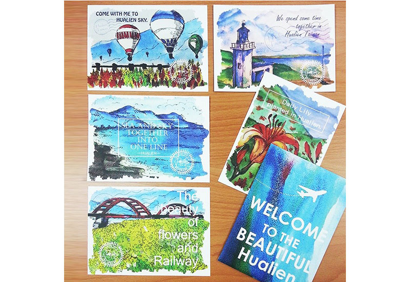 沃野千里 七星潭明信片3入  沃野千里 七星潭明信片3入