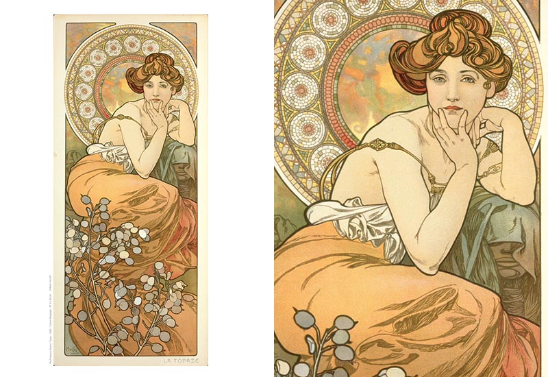 Mucha 慕夏系列 A4海報-黃玉 Mucha 慕夏系列 A4海報-黃玉