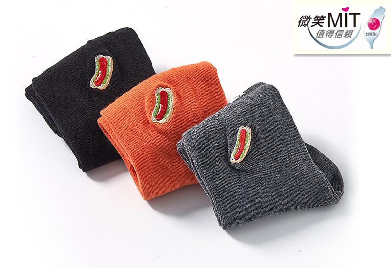 台灣美食襪-大腸包小腸(3色) 刺繡款 微笑台灣MIT認證 台灣美食襪-大腸包小腸(3色) 刺繡款 微笑台灣MIT認證