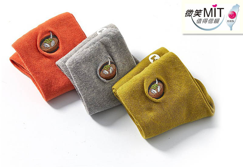 台灣美食襪-蚵仔麵線 (3色) 刺繡款 微笑台灣MIT認證 台灣美食襪-蚵仔麵線 (3色) 刺繡款 微笑台灣MIT認證