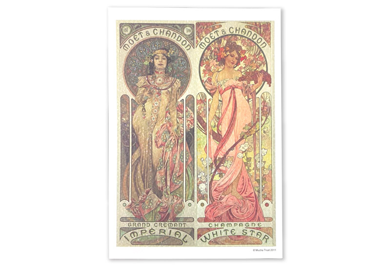 Mucha 慕夏系列 慕夏明信片-摩埃與香頓 Mucha 慕夏系列 慕夏明信片-摩埃與香頓