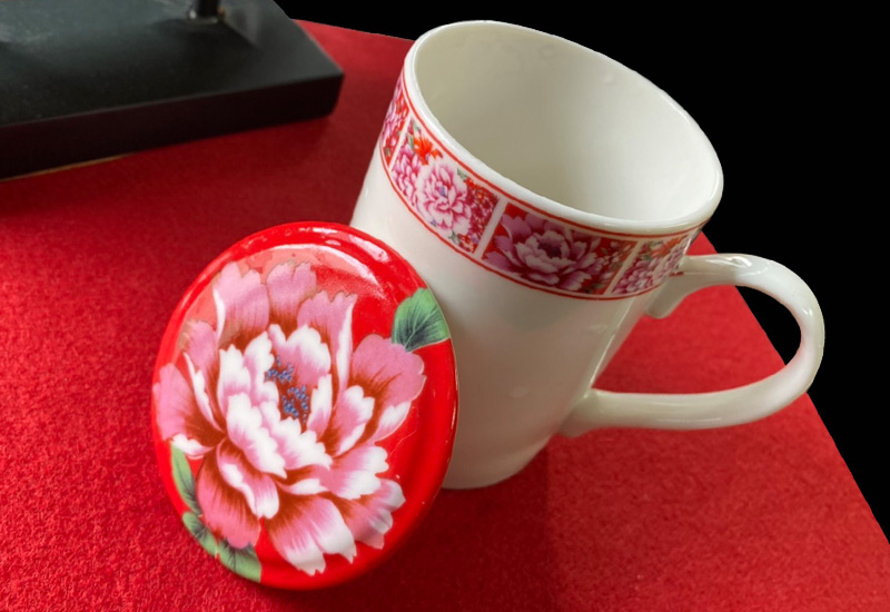 台灣花布 馬克杯組-紅花 台灣花布 馬克杯組-紅花